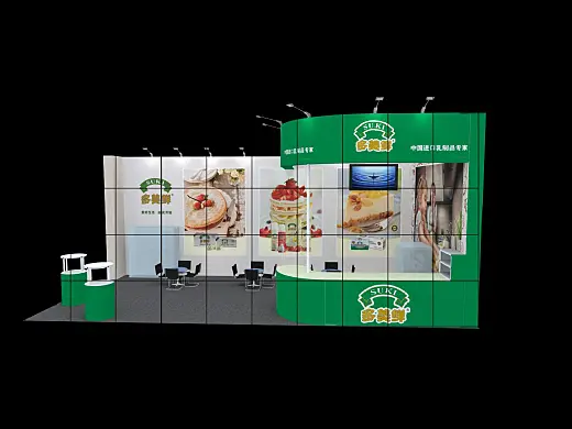上海食品烘焙展-便携式展位,便携展台设计搭建重复使用
