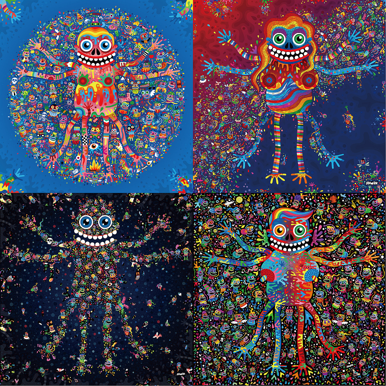 Maniac Vitruve / 疯狂的维特鲁威人（图ZMjY3MjE5ODIw） - 新锐潮流插画 - 站酷设计师SKWAK原创素材 - 站酷ZCOOL