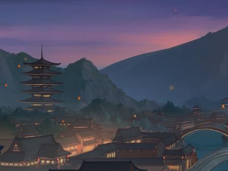 古风夜景