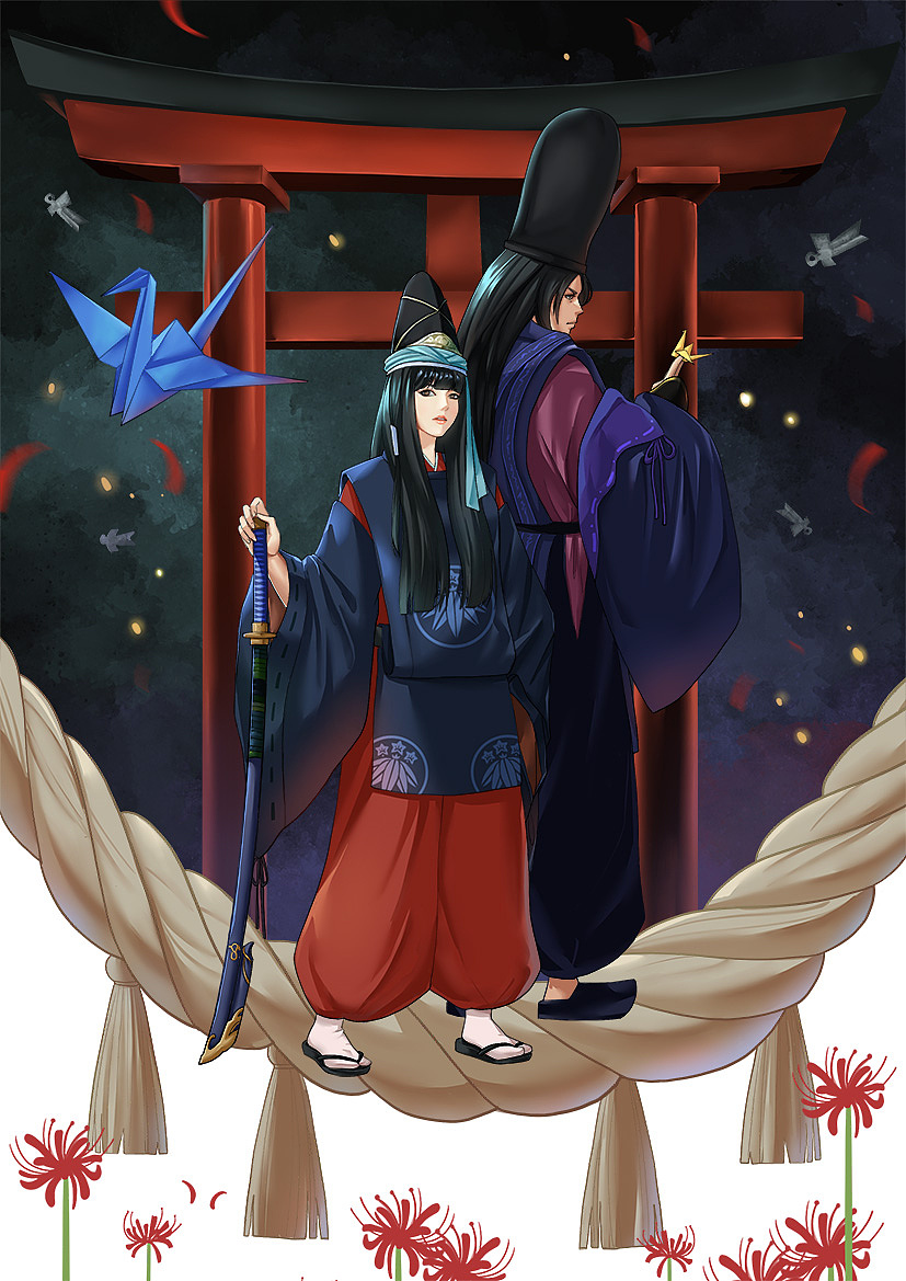 赖光与晴明（图ZMjY1OTAzNzQw） - 商业插画 - 站酷设计师luke09原创素材 - 站酷ZCOOL