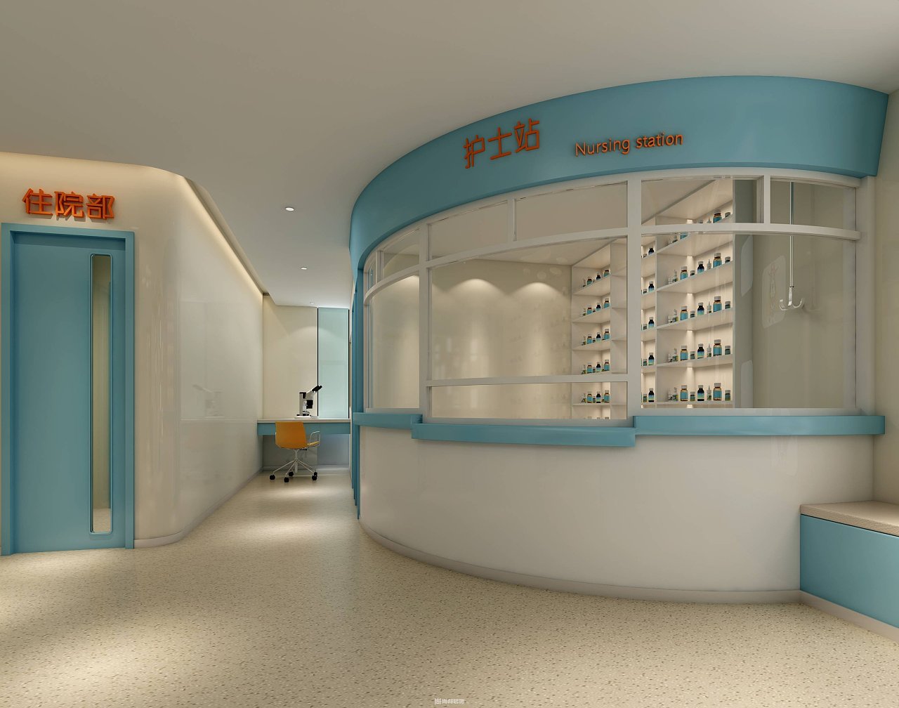 郑州宠物医院设计案例|宠物诊所设计效果图