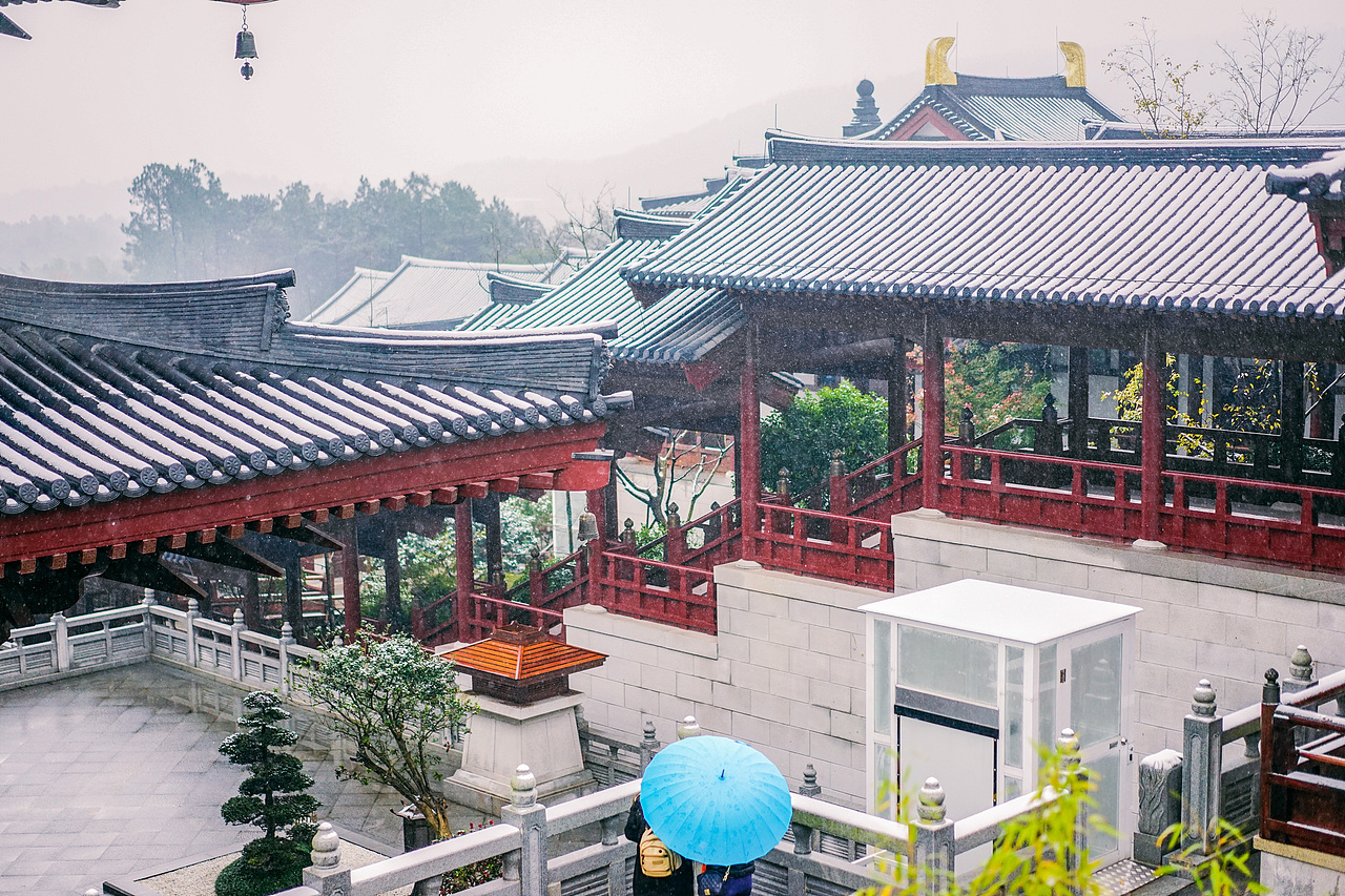山寺雪景（图ZNjc1MjM3NTI=） - 风光摄影 - 站酷设计师正义的小伙伴Paul原创素材 - 站酷ZCOOL
