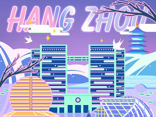 长江三角区城市形象插画（个人主页-ZMzk0NTg3NzY=） - 商业插画 - 站酷设计师枫岳GABE原创素材 - 站酷ZCOOL