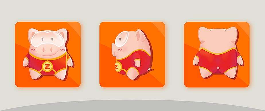 猪八戒网吉祥物设计（图ZNjg1NjY0MzY=） - IP形象 - 站酷设计师荡魔天尊原创素材 - 站酷ZCOOL