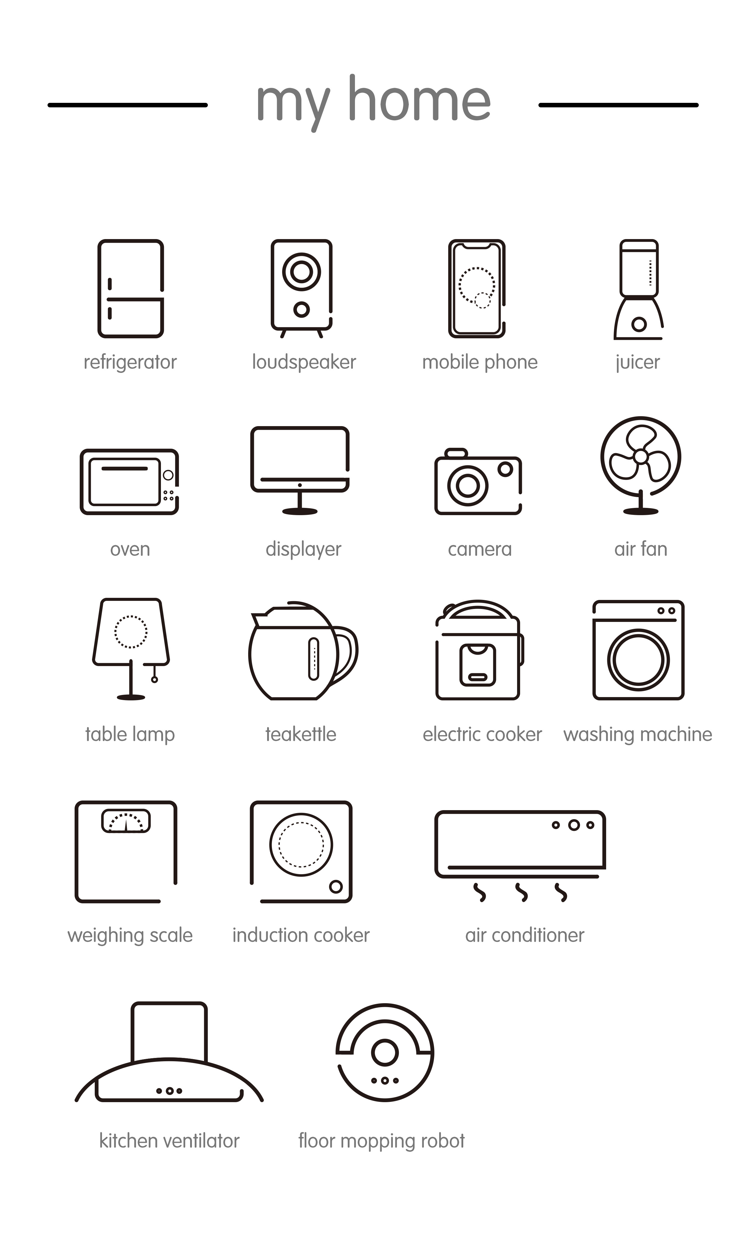 家里日常电器icon|ui|图标|米旭 - 原创作品 - 站酷 (zcool)