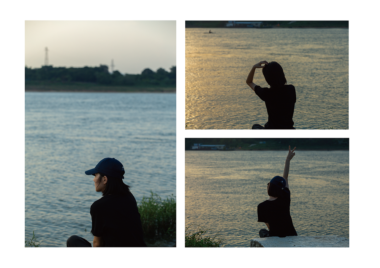 落日余晖-人像剪影