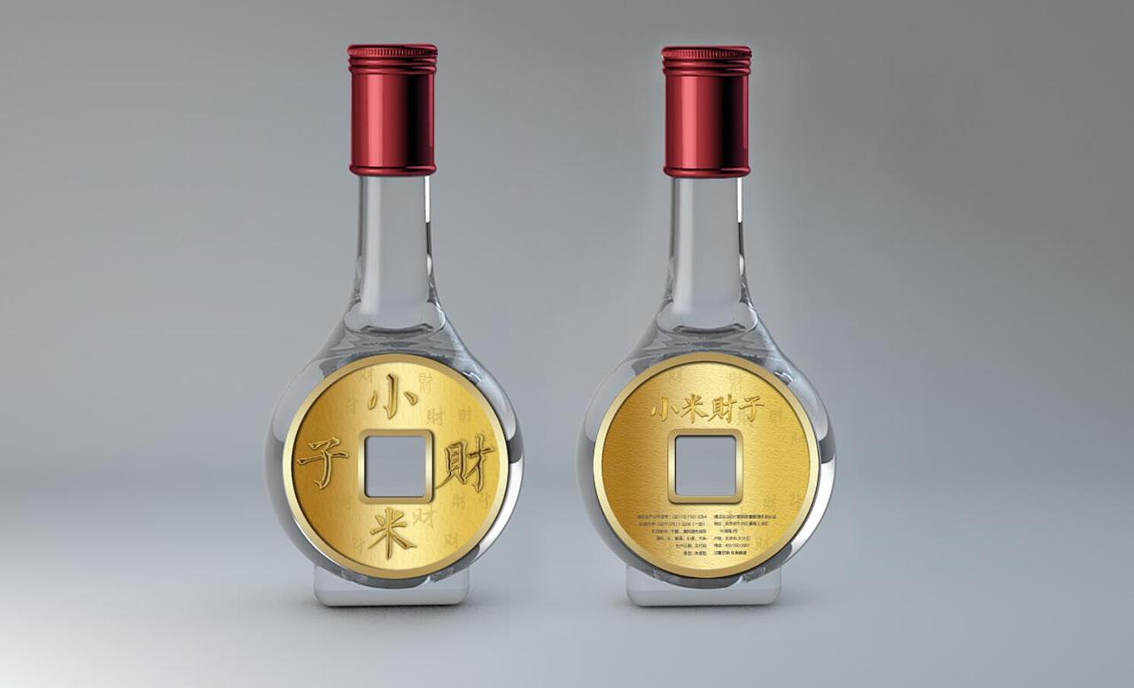 小米财子白酒瓶型及包装