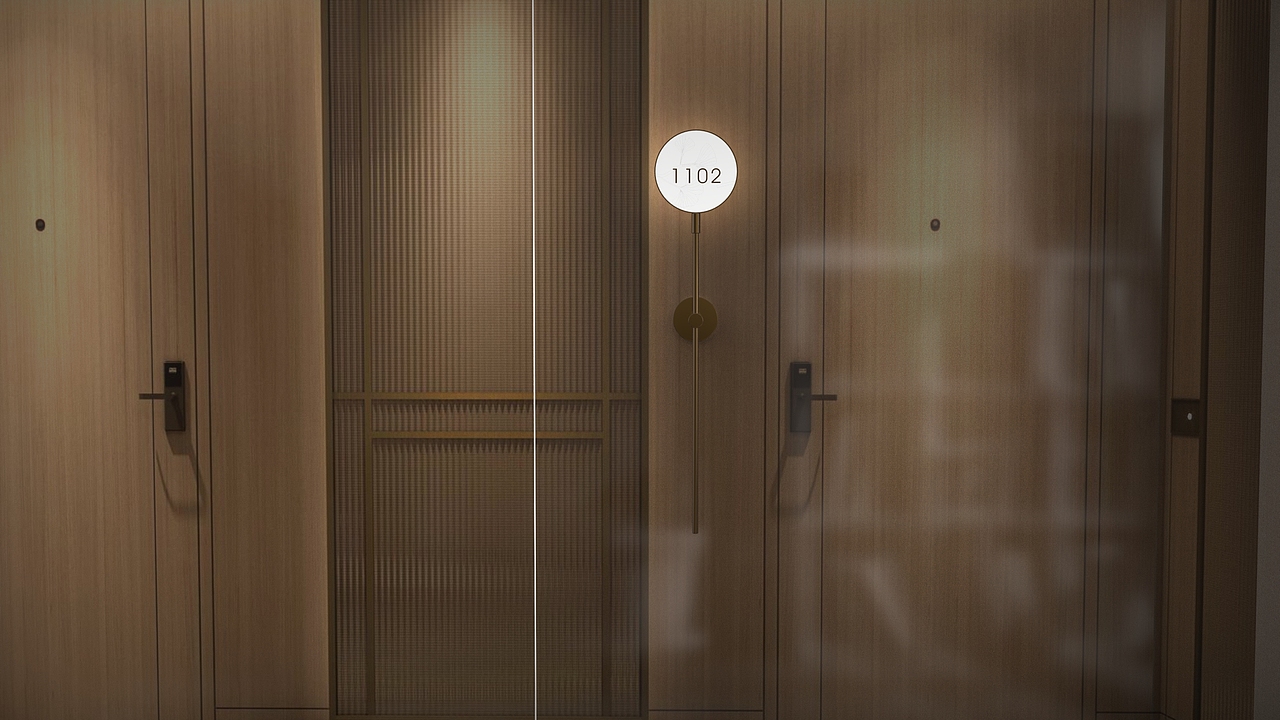 酒店标识系统渲染练习