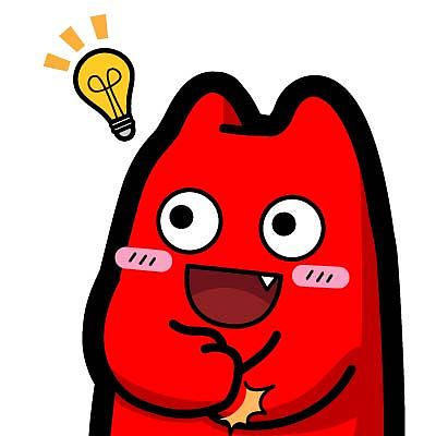 h29【魔鬼猫表情-灵感】#半身 灯泡  思考 可爱 ip 动漫 魔性 斗图
