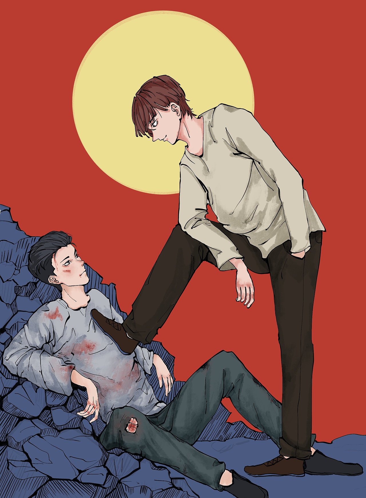 红黄蓝构图（图ZMzE3NjEyMzcy） - 创作习作 - 站酷设计师月光还是少年原创素材 - 站酷ZCOOL