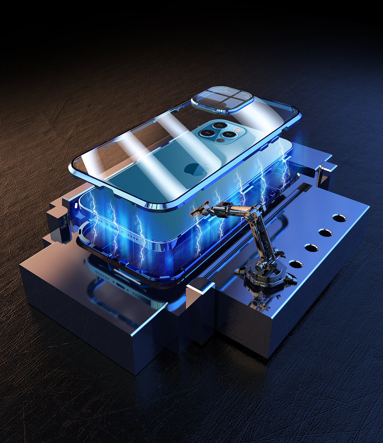 苹果手机万磁王/手机壳/详情页设计分享/产品渲染/电商