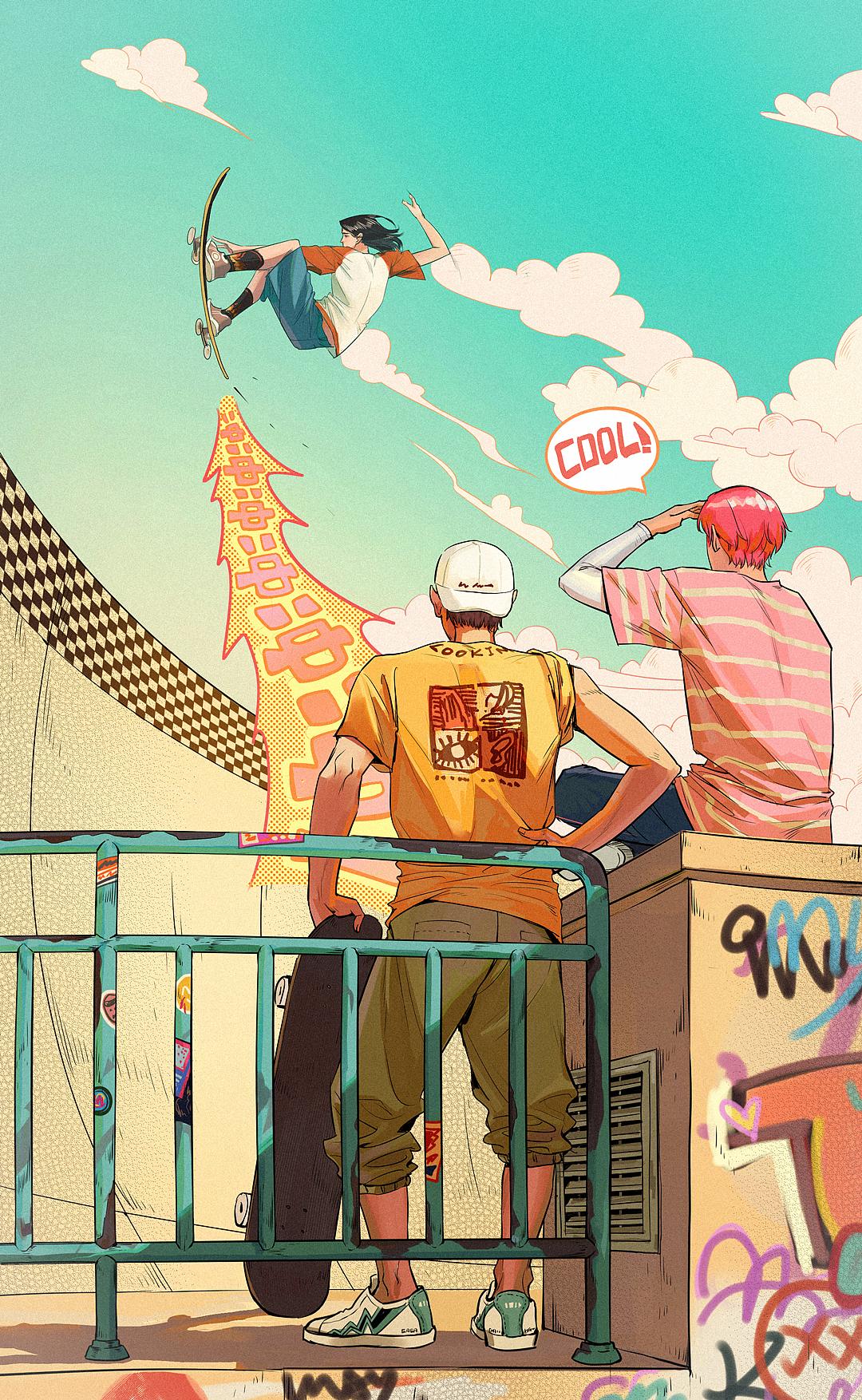 滑板少年哪吒4（图ZMjA1NjQyNjQw） - 艺术插画 - 站酷设计师v嘎嘎_gaga原创素材 - 站酷ZCOOL