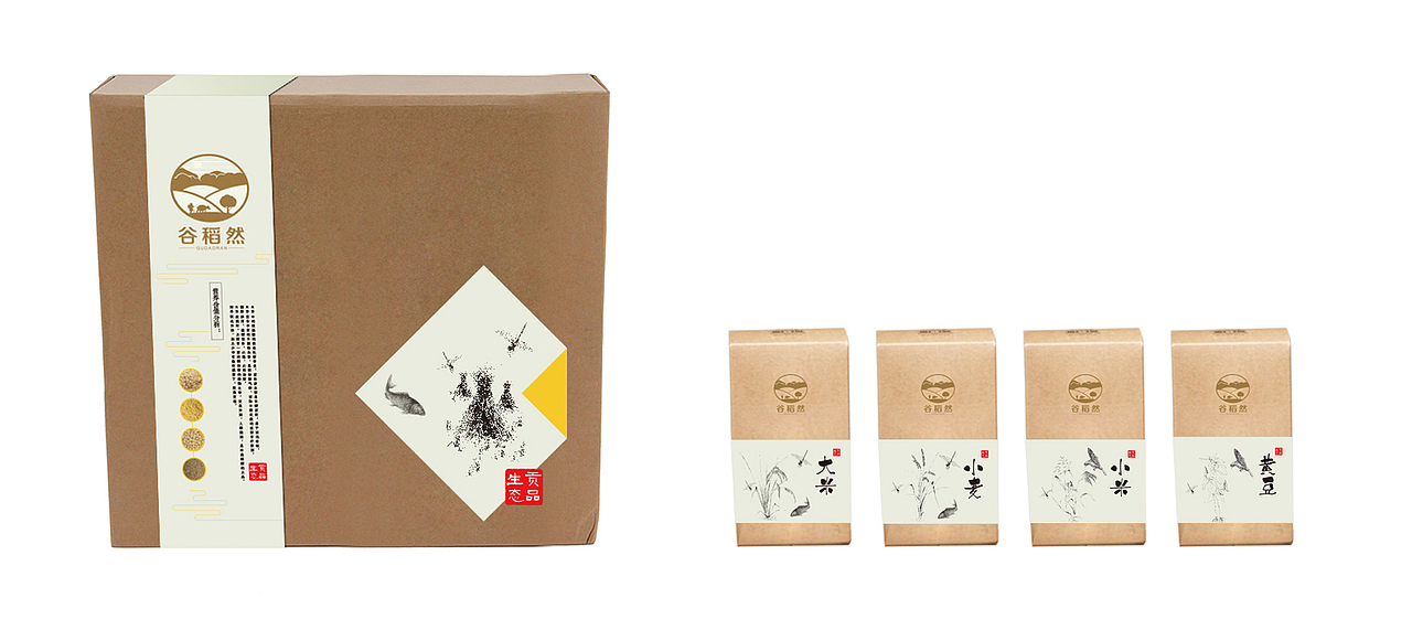 谷道然大米包装（图ZNDg4ODk2ODg=） - 包装 - 站酷设计师敬子设计原创素材 - 站酷ZCOOL