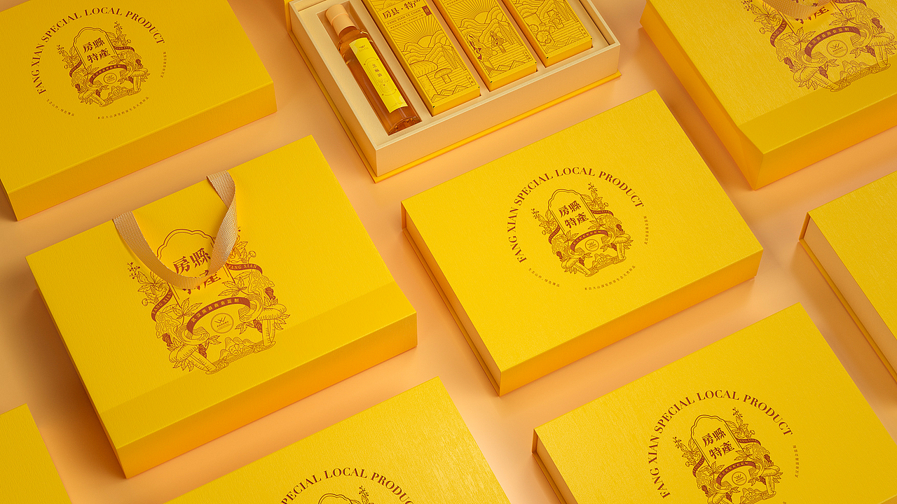 武汉房县商会 x 龙腾勇跃 | 房县特产伴手礼包装（图ZMjQ2MjkwMzg4） - 包装 - 站酷设计师龙腾勇跃创意设计原创素材 - 站酷ZCOOL