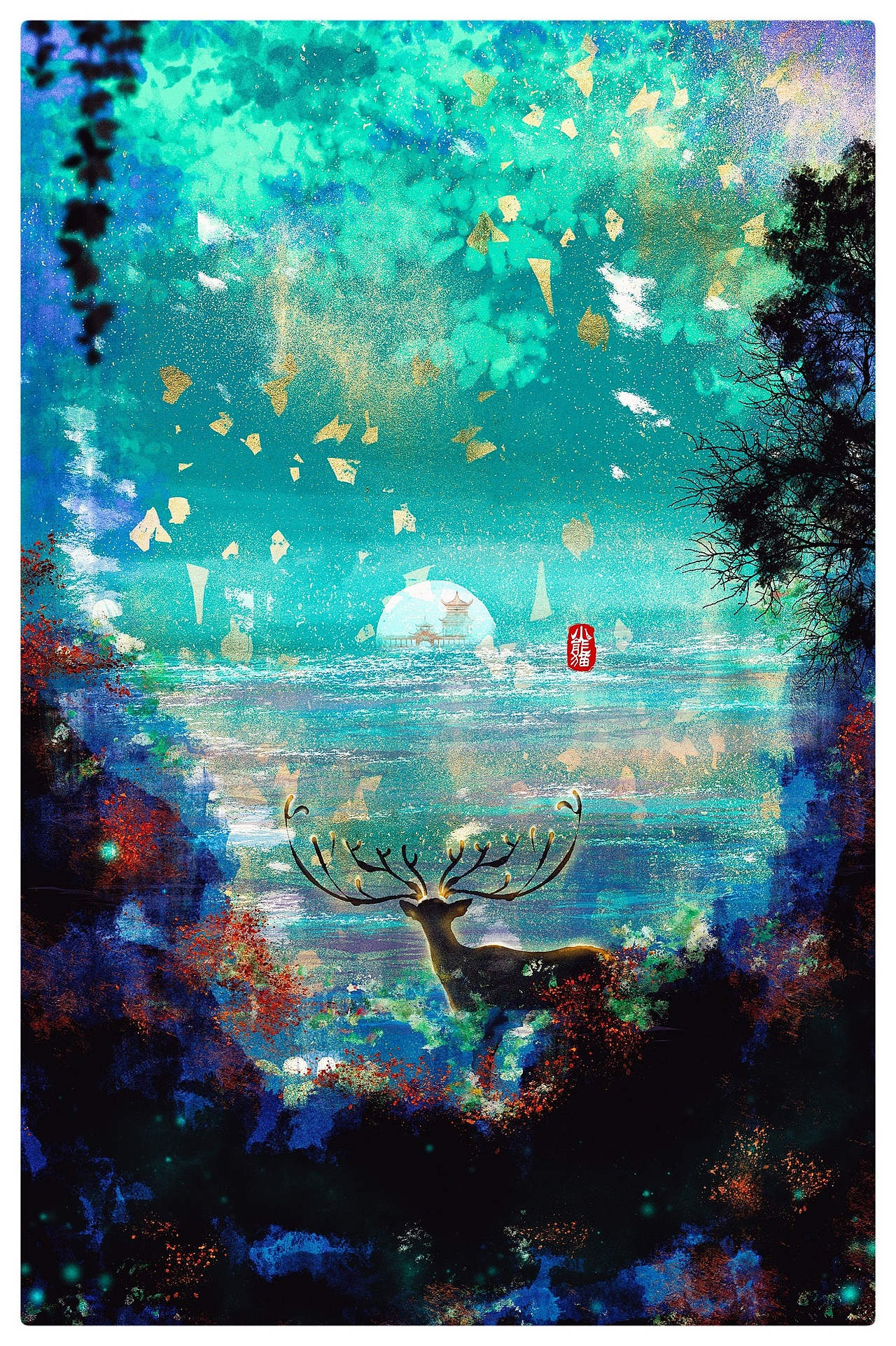 林深见鹿（图ZMjMzOTI1MjY4） - 商业插画 - 站酷设计师正月一百原创素材 - 站酷ZCOOL