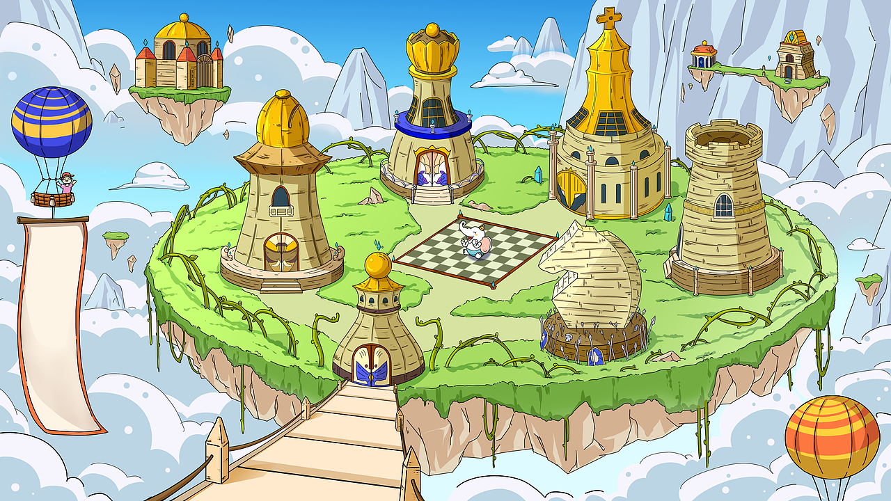 国际象棋场景插画（图ZMjU2MjEzMjQ4） - 动画片 - 站酷设计师萌象动画原创素材 - 站酷ZCOOL