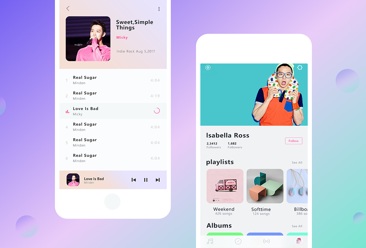 音乐界面练习（图ZOTIyNjU0OTY=） - APP界面 - 站酷设计师橙子味儿的原创素材 - 站酷ZCOOL