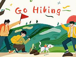 go hiking~