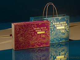 鳳凰瓜子禮品盒包裝設(shè)計(jì)_從手繪鳳凰到包裝3D動(dòng)畫展示