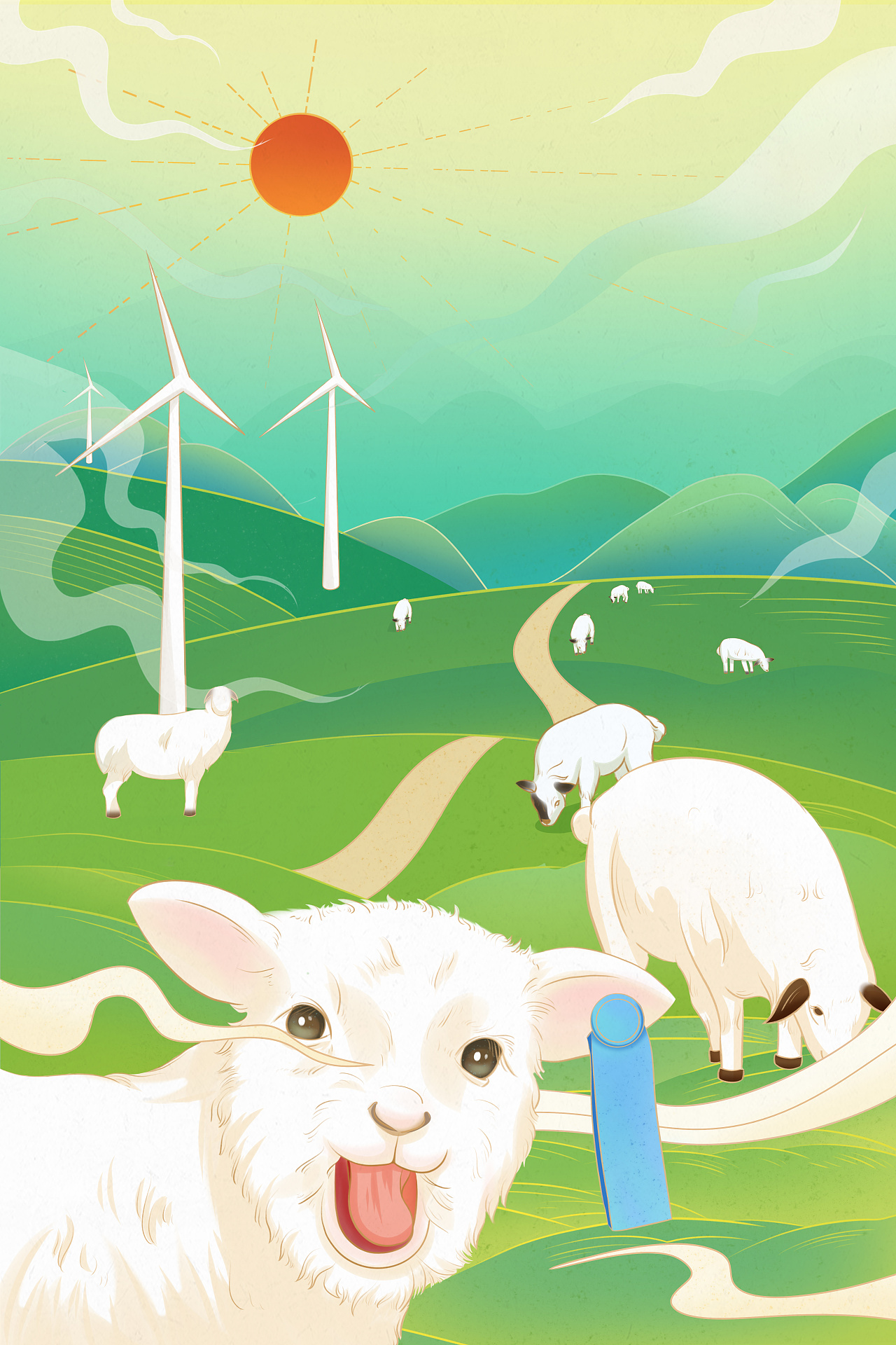 快乐小羊|插画|创作习作|郁郁yuki - 原创作品 - 站酷 (zcool)