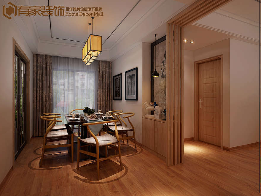 厦门宁宝世家105平三房欧式装修效果图