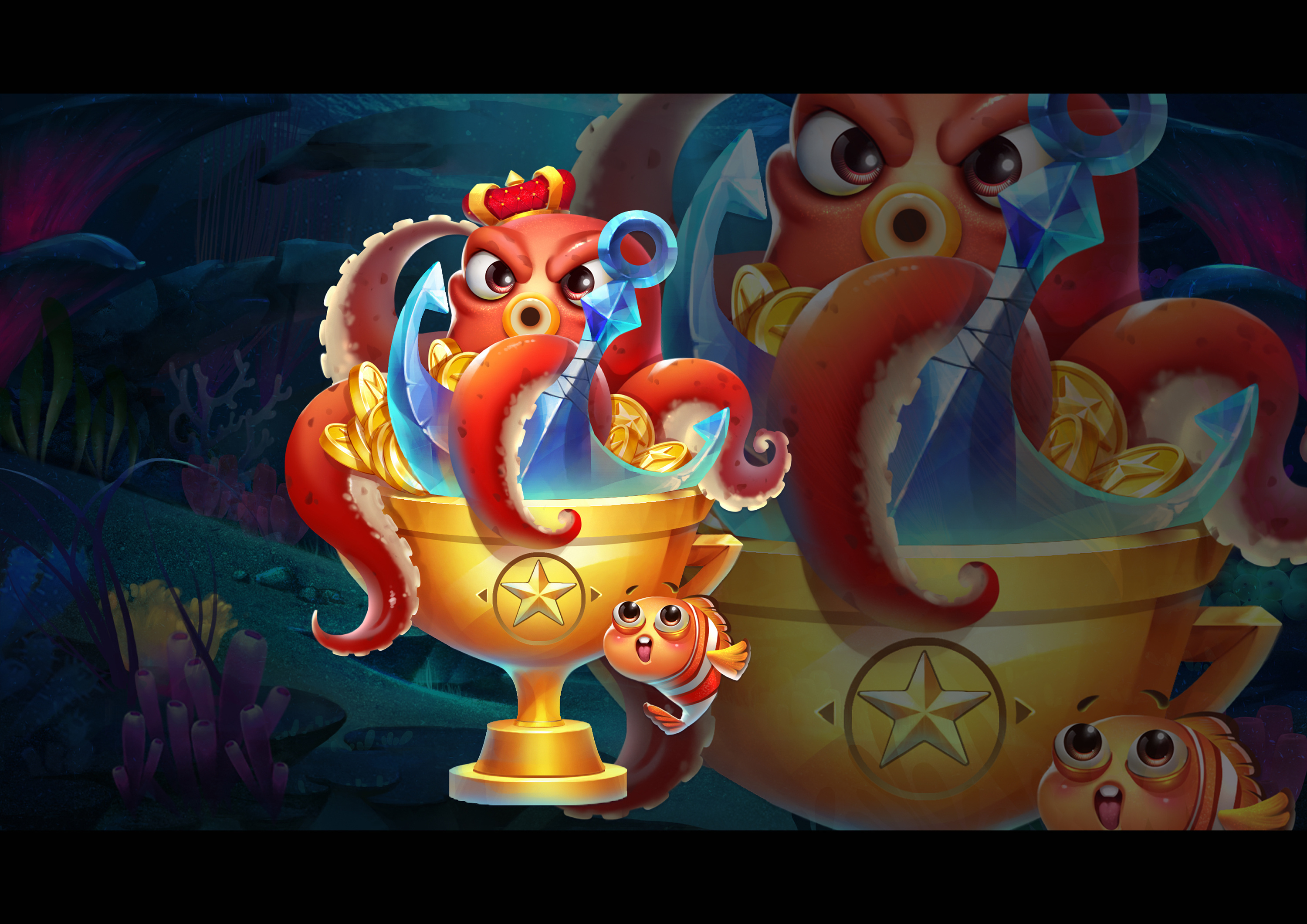 2018捕鱼项目设定作品集|插画|游戏原画|rei鹿兮 - 原创作品 - 站酷