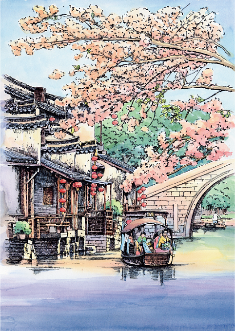 烟雨江南如水西塘