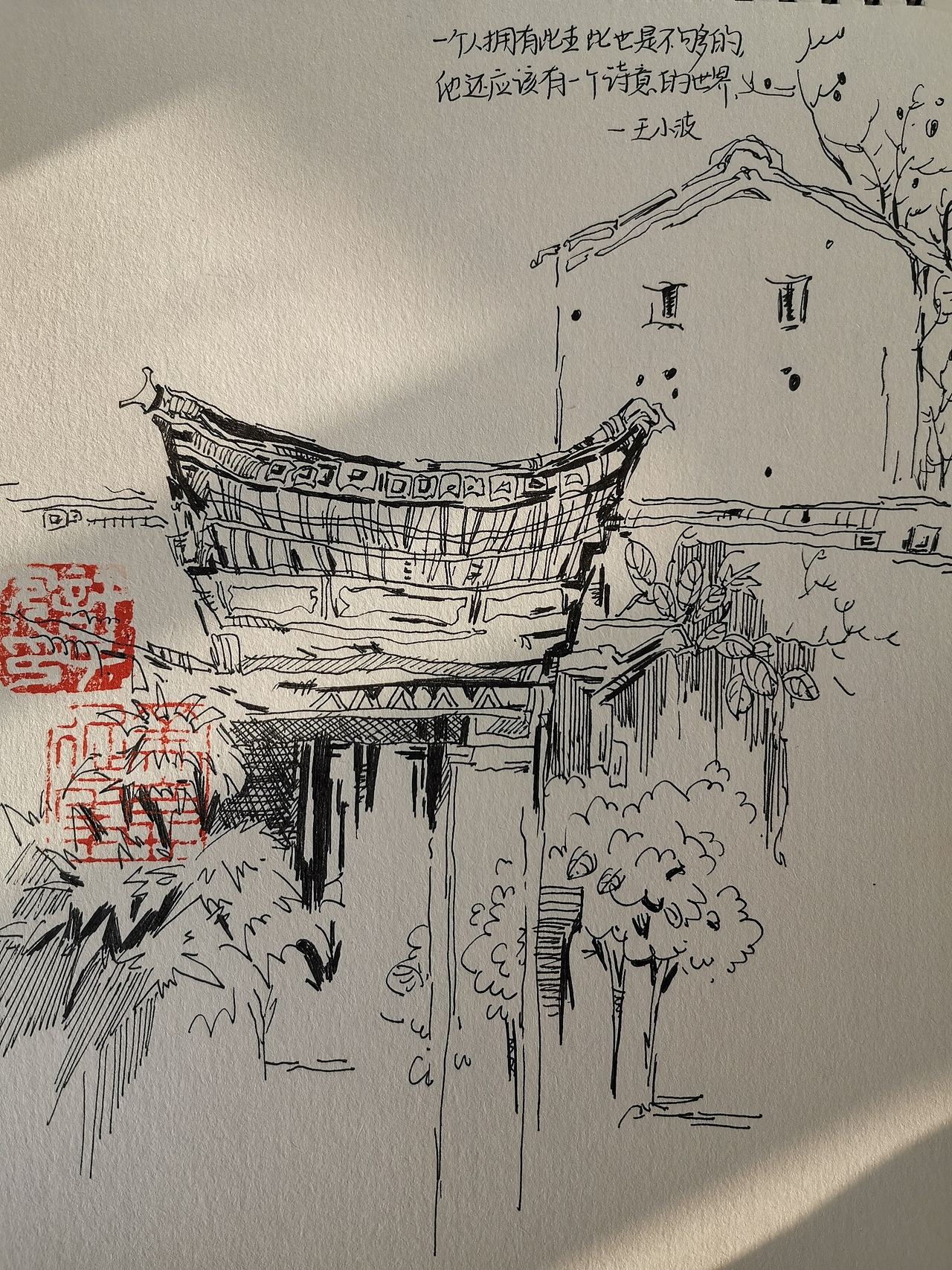 《光与影》2019冬速写作品（图ZMjc5MzI3MjEy） - 绘画 - 站酷设计师我喜欢在路上走原创素材 - 站酷ZCOOL