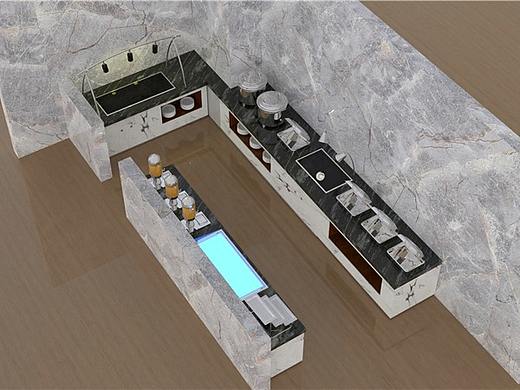 酒店折叠布菲台尺寸 高度 模块定制安装 自助餐台设计