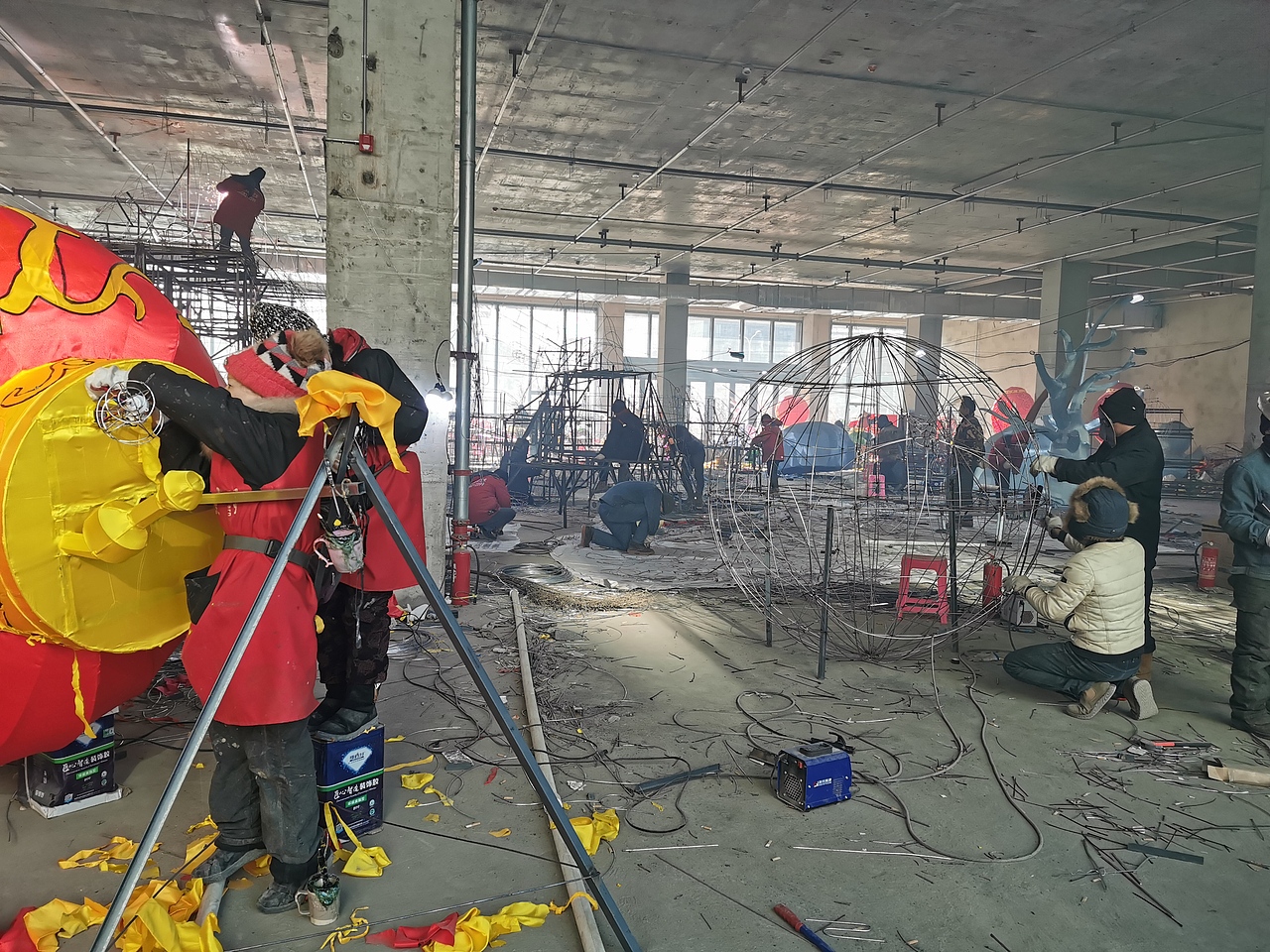 自贡花灯制作日常照片