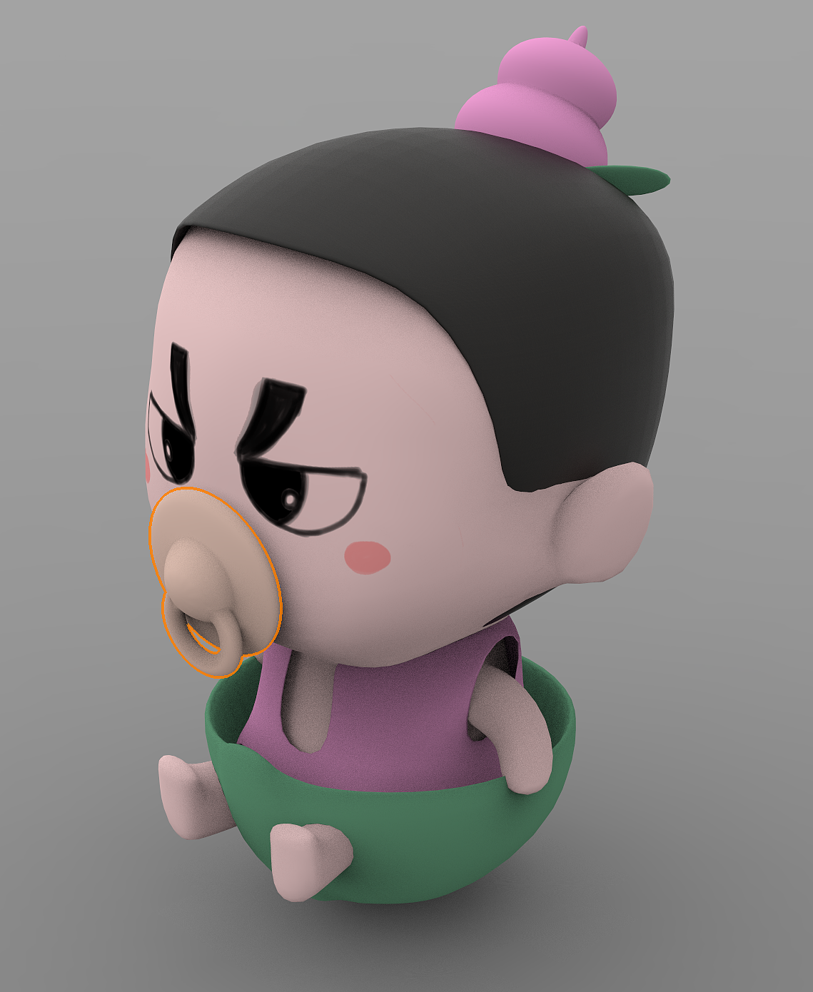 葫芦娃小萌娃= =,用silo unfold3d ps keyshot