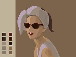 插畫練習(xí) ｜  復(fù)古扁平風(fēng)??｜ 原創(chuàng)