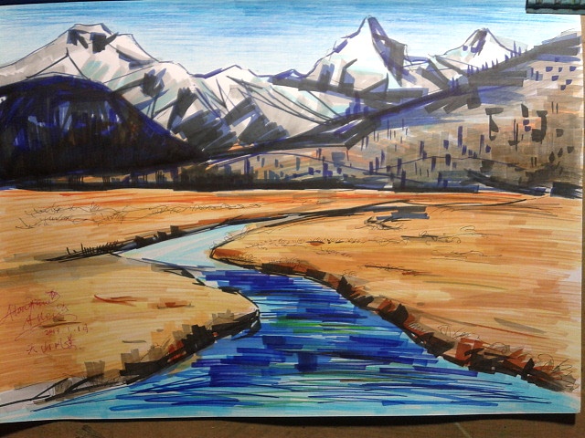 《马克笔》风景画