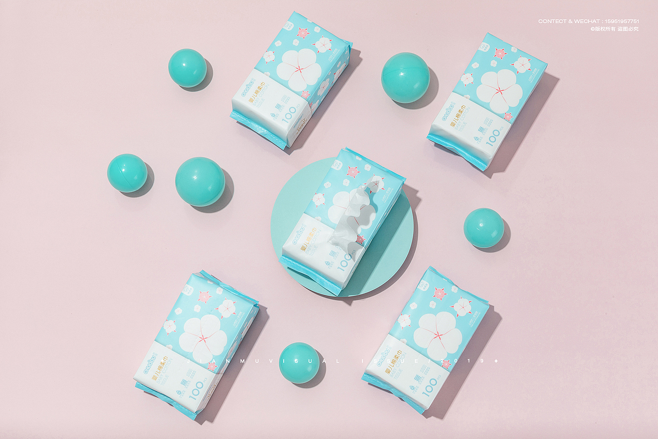 初兜 婴儿棉柔巾摄影 ✖ 纸巾湿巾洗脸巾母婴用品拍摄