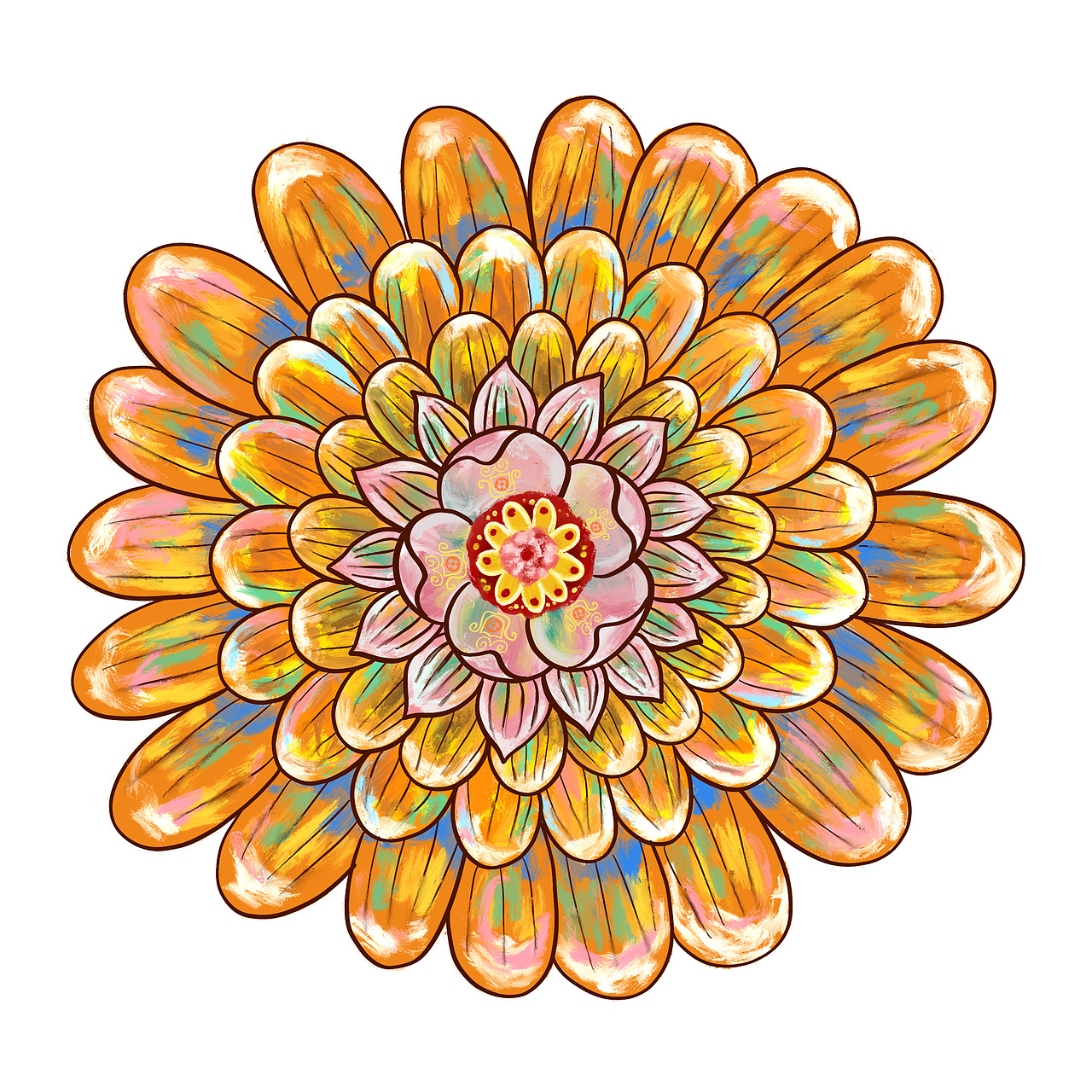 曼陀罗（图ZMjI4NzkyNTIw） - 商业插画 - 站酷设计师黑巧克力和水原创素材 - 站酷ZCOOL