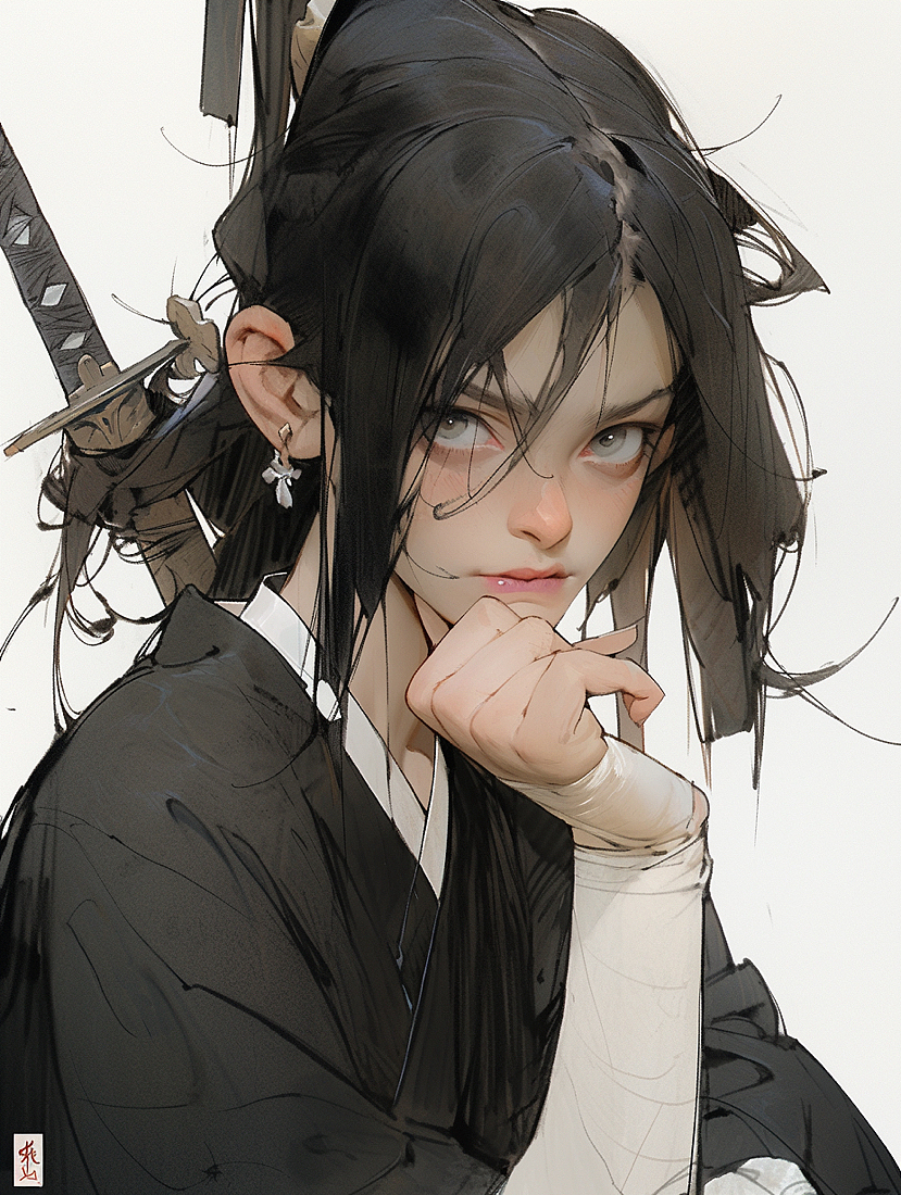 Ai绘画|剑客少年🥷