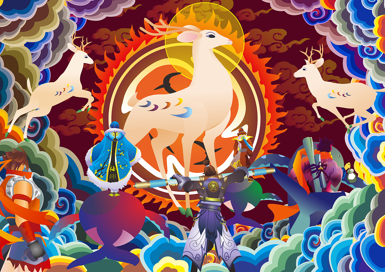齐聚敦煌（图ZMTI1NjM3NjI4） - 图案 - 站酷设计师火影小丸子原创素材 - 站酷ZCOOL