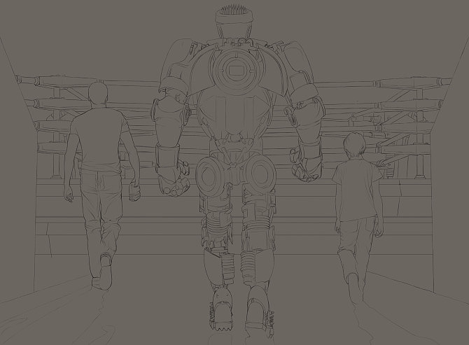 PS手绘教程：铁甲钢拳 海报（图ZNTg3NTc2OA==） - 创作习作 - 站酷设计师野孩子涂鸦原创素材 - 站酷ZCOOL