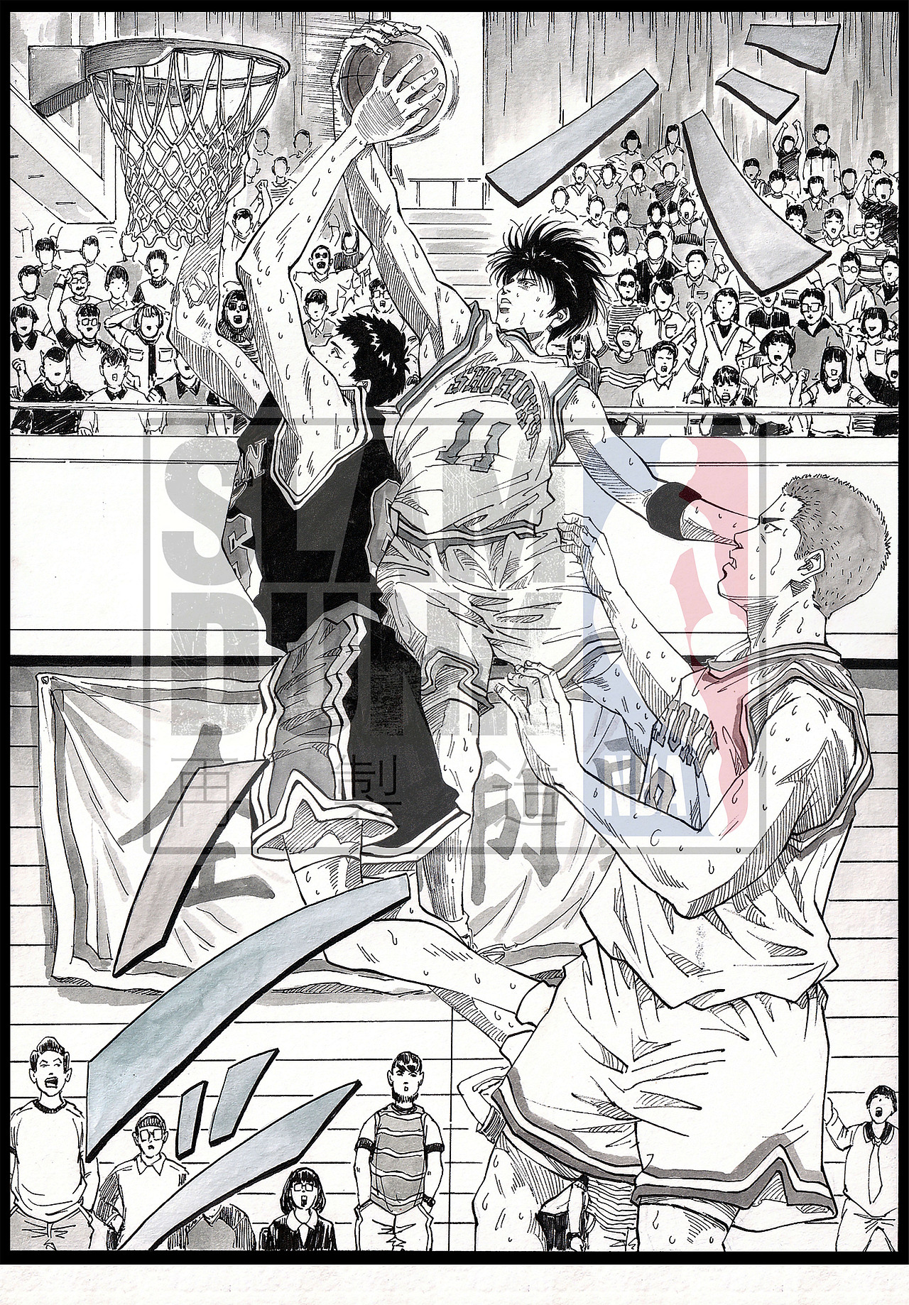 流川枫飞身追帽神宗一郎（图ZMzgxMjc2NzI4） - 单幅漫画 - 站酷设计师阿拆2026原创素材 - 站酷ZCOOL