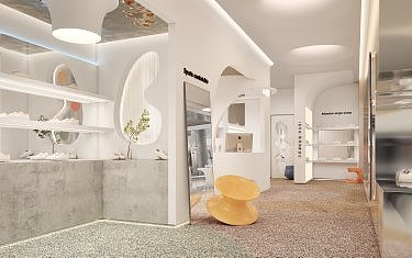 奶油风服装店空间设计