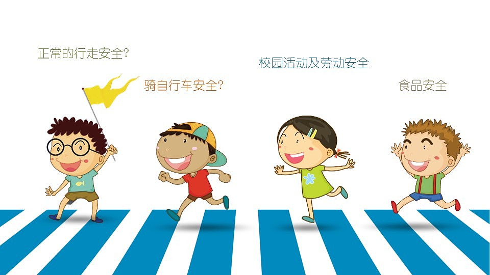 小学校园安全交通安全规则PPT模板
