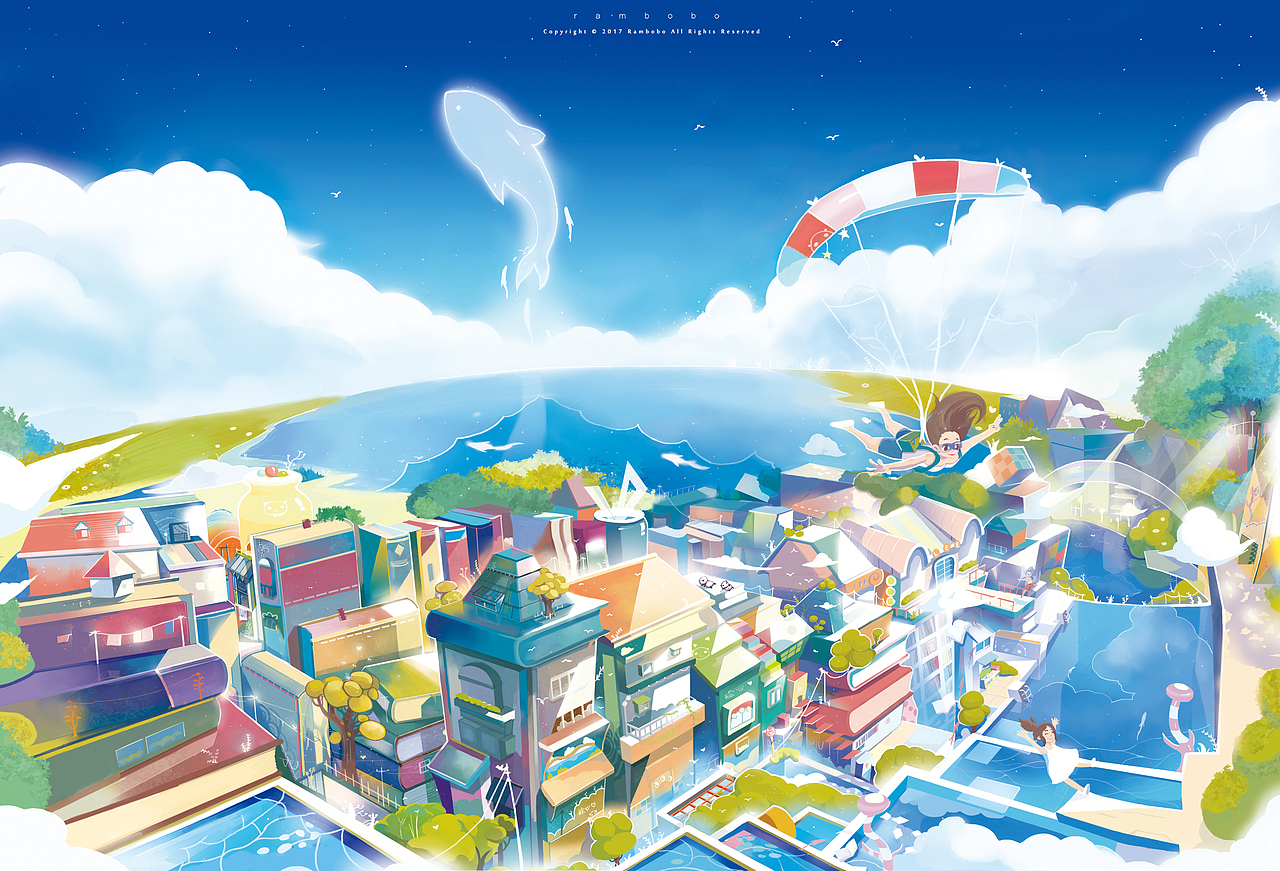 童话镇（图ZOTM1NDQ5ODA=） - 商业插画 - 站酷设计师rambobo666原创素材 - 站酷ZCOOL
