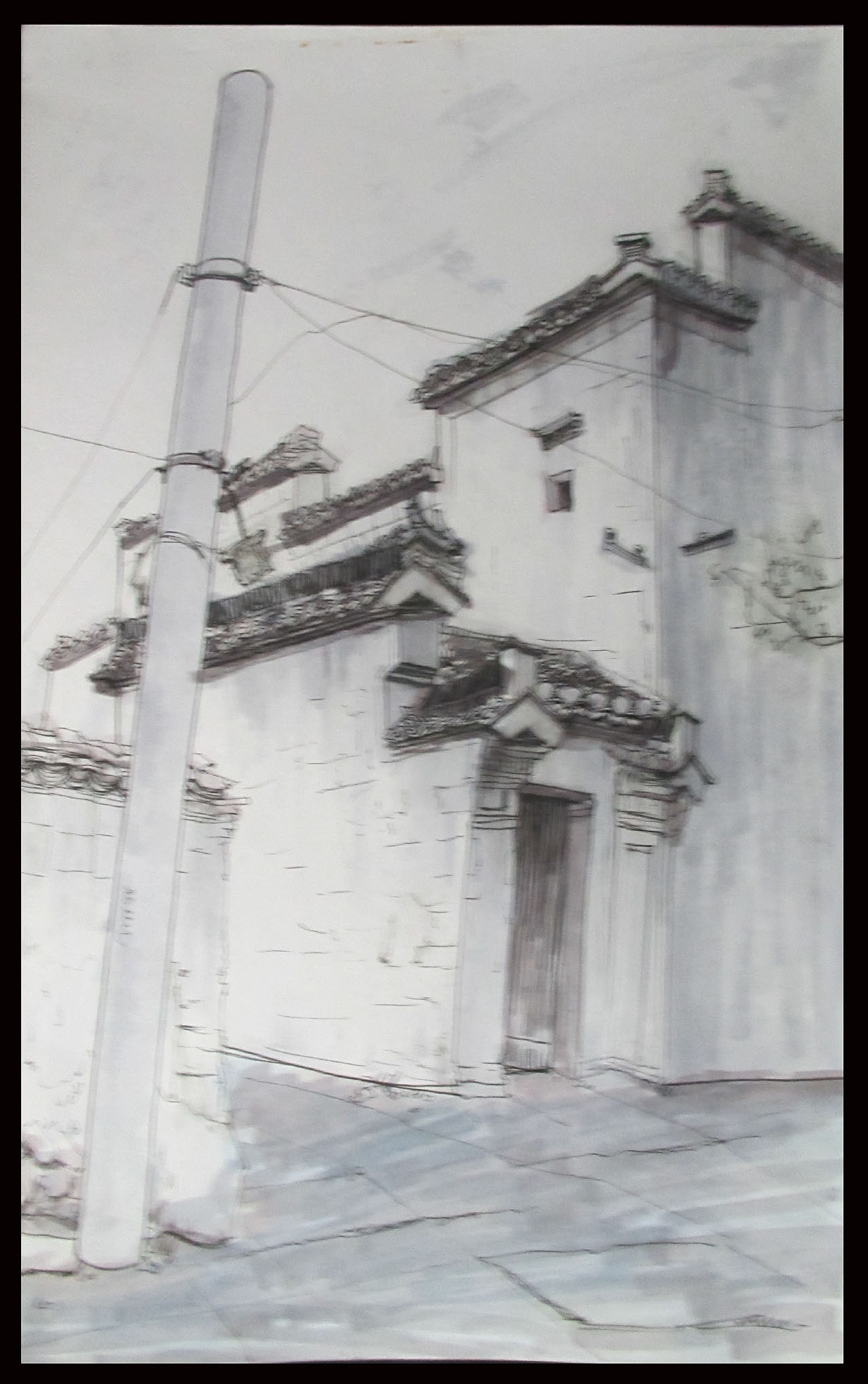 宏村写生（图ZNjEyNDAzMjA=） - 绘画 - 站酷设计师金叶子6原创素材 - 站酷ZCOOL