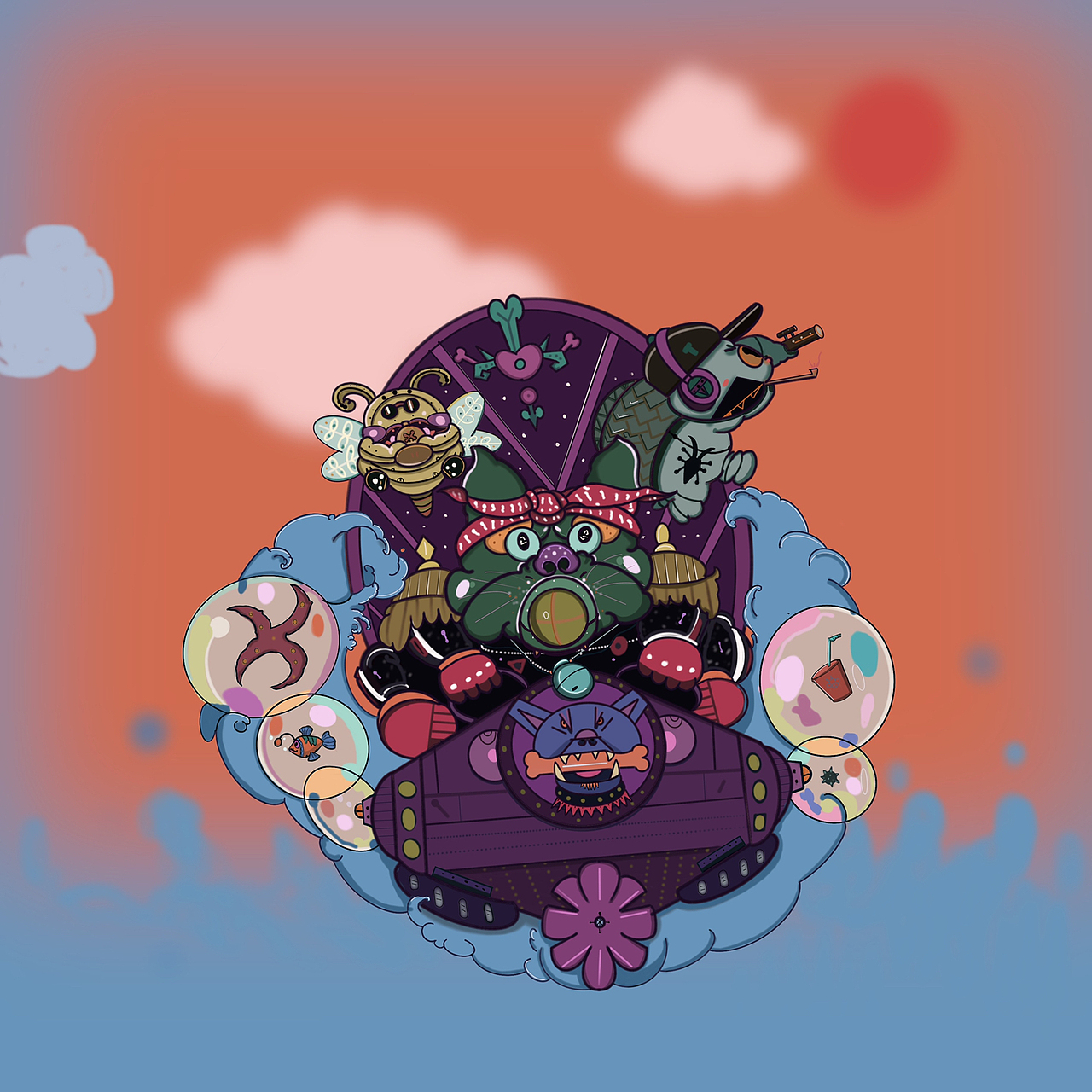 假期结束了（图ZMTc0ODE4Mjgw） - 新锐潮流插画 - 站酷设计师菠萝壹原创素材 - 站酷ZCOOL