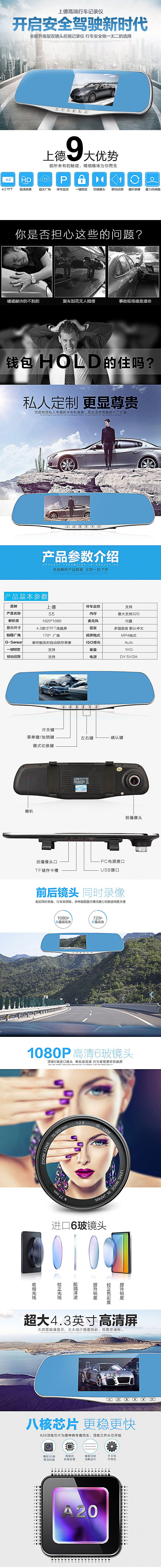 行车记录仪详情页（图ZMzQwMjA1NDg=） - 电商 - 站酷设计师luer8085原创素材 - 站酷ZCOOL