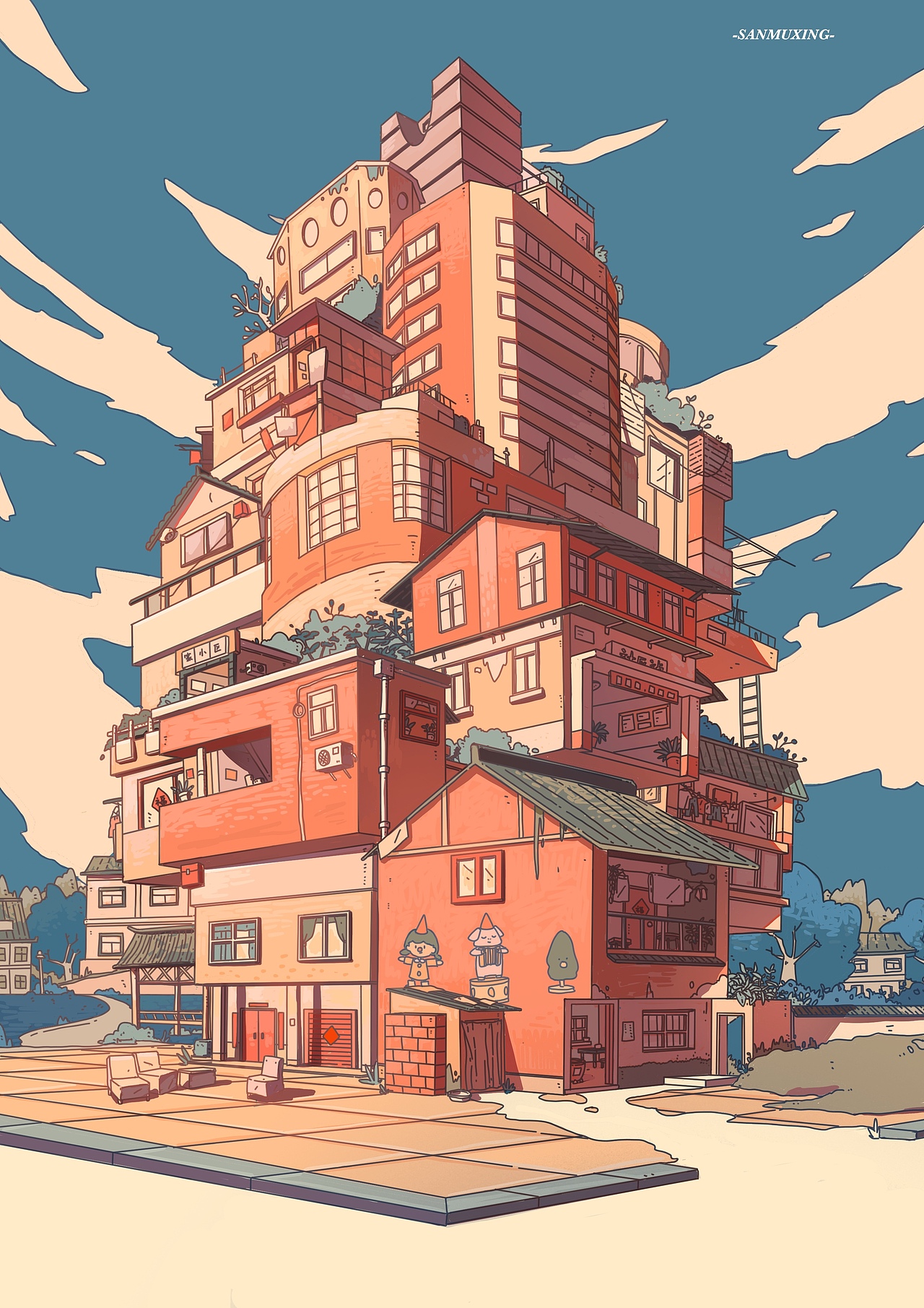 2021 平涂风格小合集（图ZMjgzNDM3NDEy） - 商业插画 - 站酷设计师三目幸原创素材 - 站酷ZCOOL