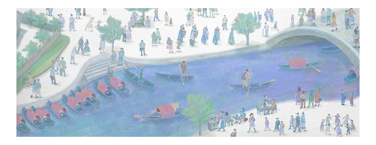 《运河边上》绘本(图ZMjkyOTA4MDM2) - 绘本 - 站酷设计师薛妤晗原创素材 - 站酷ZCOOL