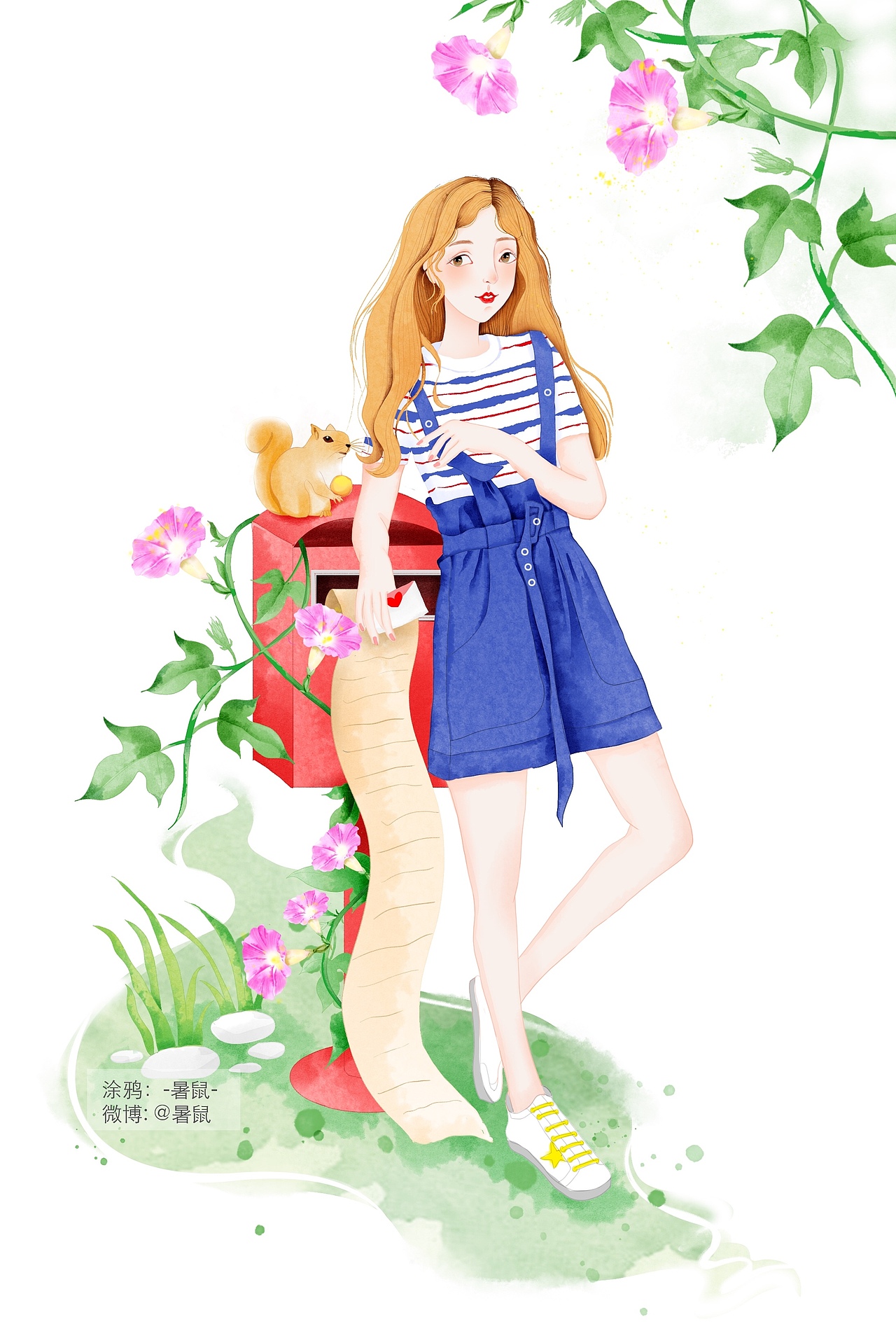 原创板绘少女（图ZMTQ5MjY0NzEy） - 商业插画 - 站酷设计师蝈蝈插画原创素材 - 站酷ZCOOL