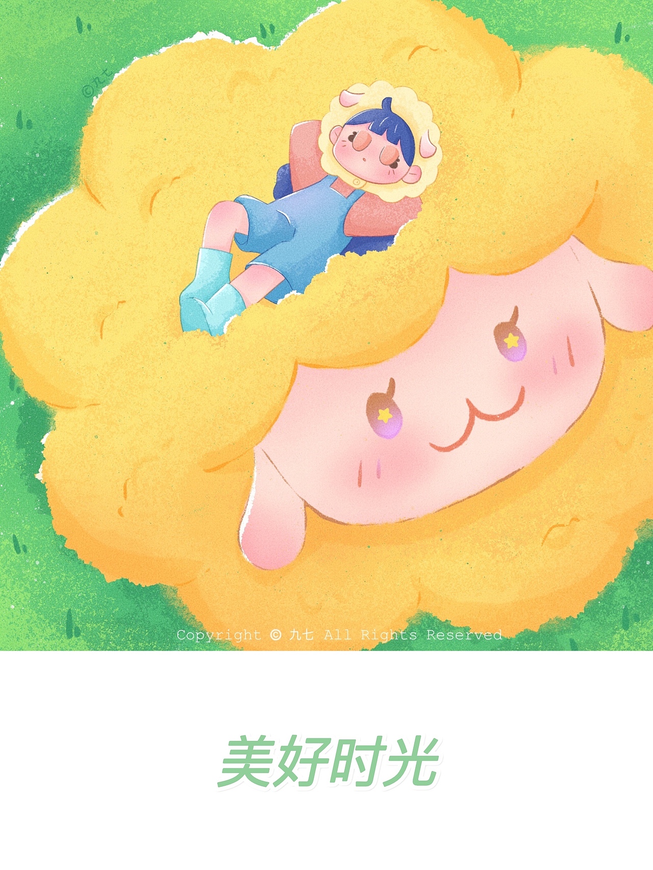 《Spring》（图ZMjk0NzYzNDg0） - 儿童插画 - 站酷设计师九七今天画画了吗原创素材 - 站酷ZCOOL