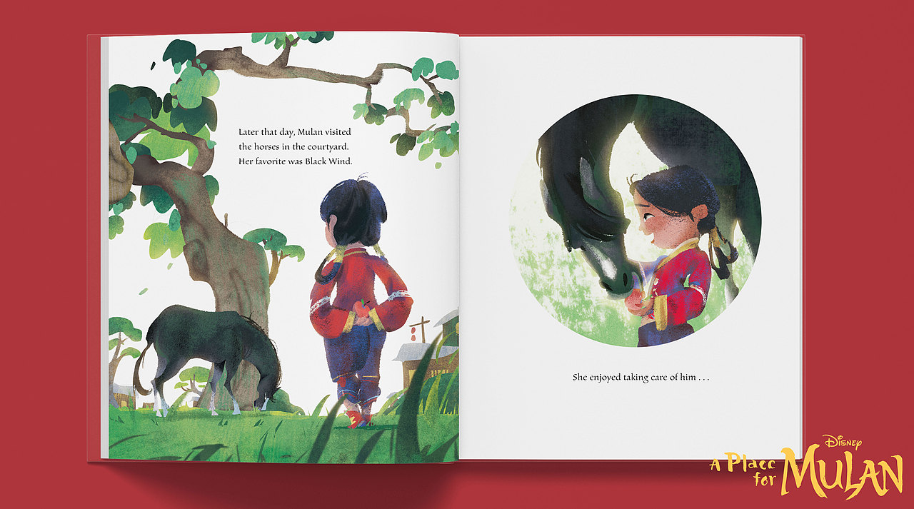 迪士尼花木兰《A Place For Mulan》绘本（图ZMjI0NDMyMTI4） - 绘本 - 站酷设计师肖楚杰Jasper原创素材 - 站酷ZCOOL